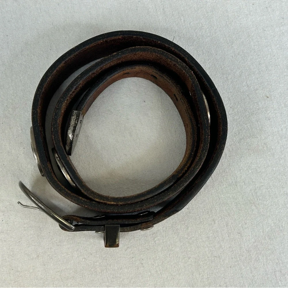 Vintage Brown Leather Golf Men's Belt Size 36 Golfing Sports Western Country